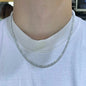 Men’s Genuine Lab Grown Diamond Tennis Necklace D VS 19.30 Carat 14K 20"