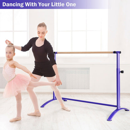 51 Inch Ballet Barre Bar with 4-Position Adjustable Height
