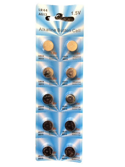 LR44 10 PACK LR44 AG13 A76 L1154 357 303 LED Button 1.5V Cell Alkaline Battery