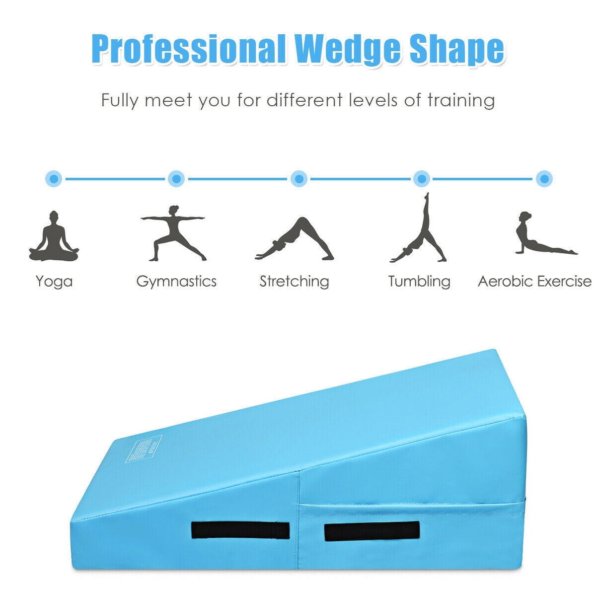 Incline Gymnastics Mat Wedge Ramp Gym Tumbling Exercise Mat