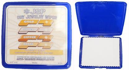 JSP Jewelers Polishing Cloth Wipes – 32-Pack, 3.1'' Square, Lint-Free for Gold, Silver, Brass & More