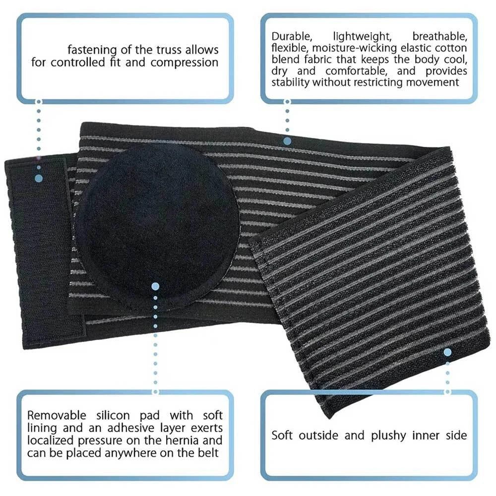 Umbilical Hernia Belt for Men and Women Abdominal Support Binder with Compress
