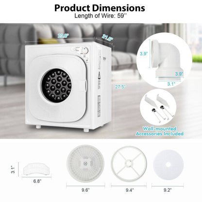 1500W Touch-Control Compact Dryer