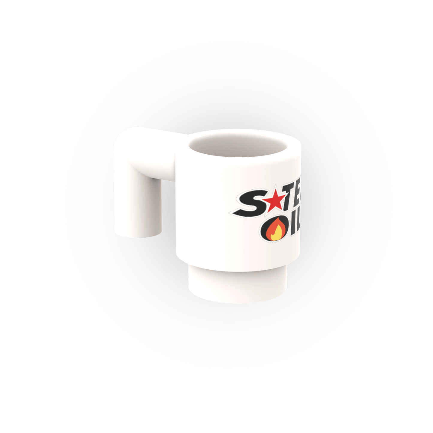 "S-Tex Oil" Cup - Custom Printed - Made With a LEGO® Part