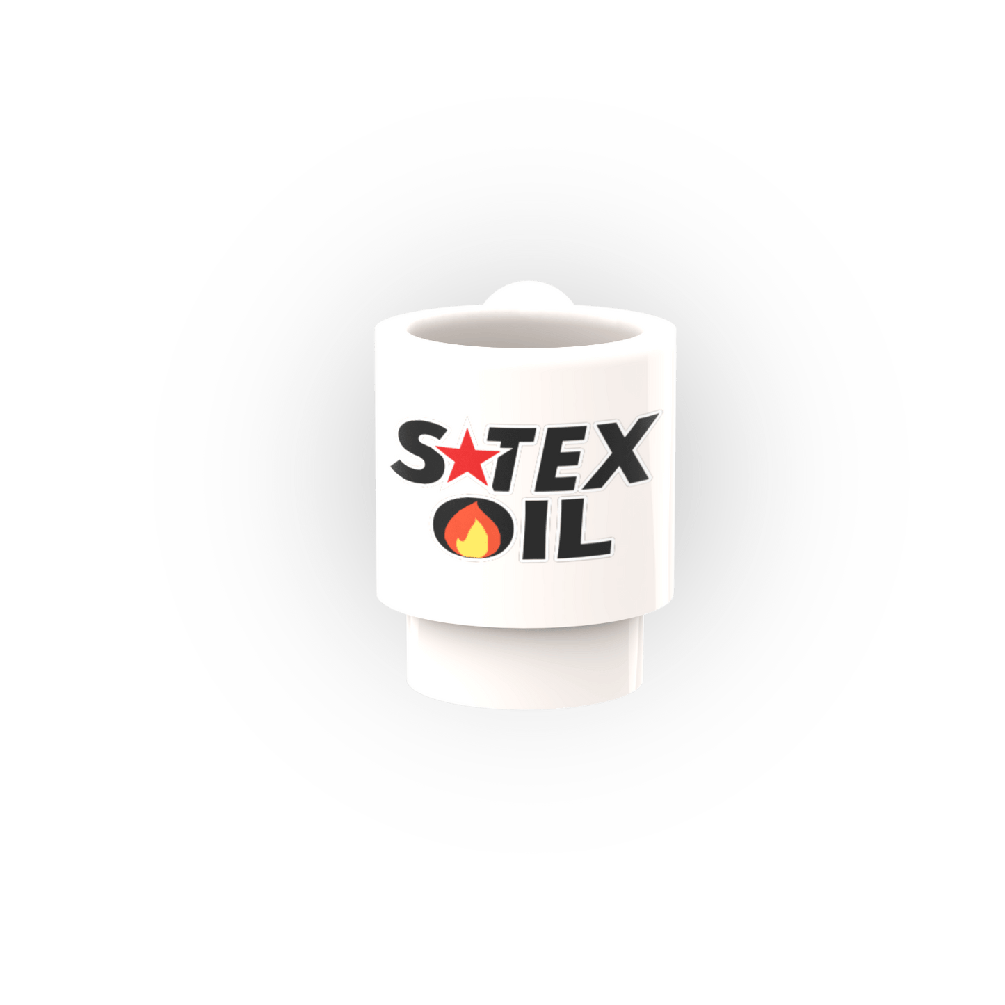 "S-Tex Oil" Cup - Custom Printed - Made With a LEGO® Part