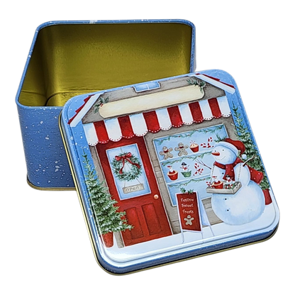Festive Snowman Treat Tin - 4 Inch