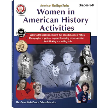 Women in American History Activities Workbook, Grades 5 - 8: American Heritage Series - Paperback