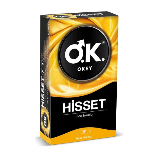Okey Hisset Condoms: Enhanced Sensitivity & Reliable Protection - 10 Pack Latex Condoms for Safe Sex & Contraception