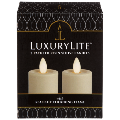LED Resin Votive Candles with Moving Flickering Flame