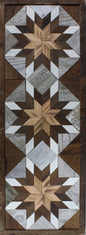 Handmade Amish Barn Quilt Banner Wall Art – 10.5in x 30in Reclaimed Wood Mosaic