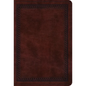ESV Large Print Value Compact Bible (Trutone, Mahogany, Border Design) - Imitation Leather