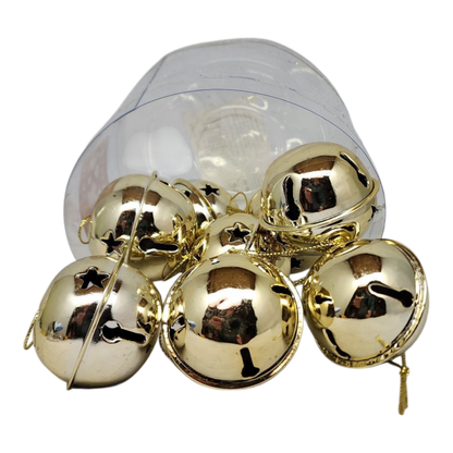 Jingle Bells (8 pack) - 50mm - Gold