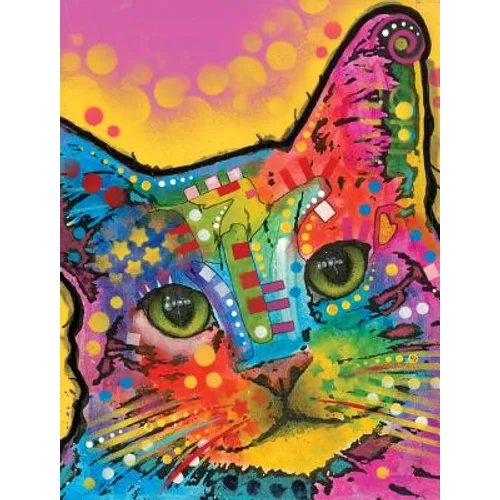 Dean Russo Tilted Head Cat Journal: Lined Journal - Hardcover