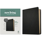 NLT Wide Margin Bible, Filament Enabled (Genuine Leather, Black, Red Letter) - Leather