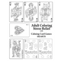 Adult Coloring Stress Relief with Calming Card Games: Hearts - Paperback
