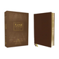 Nasb, Thinline Bible, Genuine Leather, Buffalo, Brown, Red Letter Edition, 1995 Text, Comfort Print - Leather