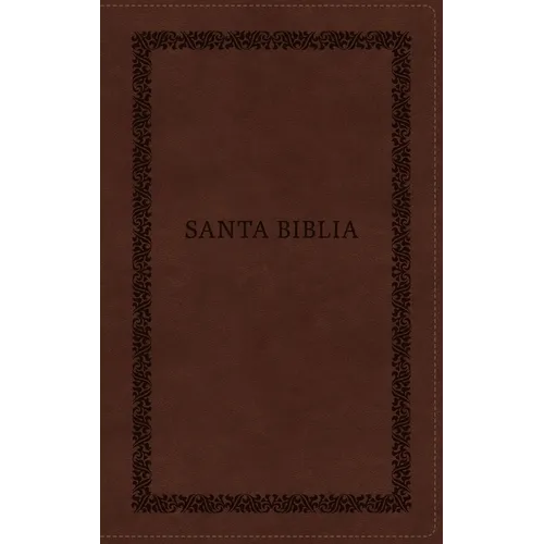 Rvr60, Santa Biblia, Tierra Santa, Ultrafina, Letra Grande, Leathersoft, Café, Con Cierre, Palabras de Jesús En Rojo, Comfort Print - Imitation Leather