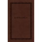 Rvr60, Santa Biblia, Tierra Santa, Ultrafina, Letra Grande, Leathersoft, Café, Con Cierre, Palabras de Jesús En Rojo, Comfort Print - Imitation Leather
