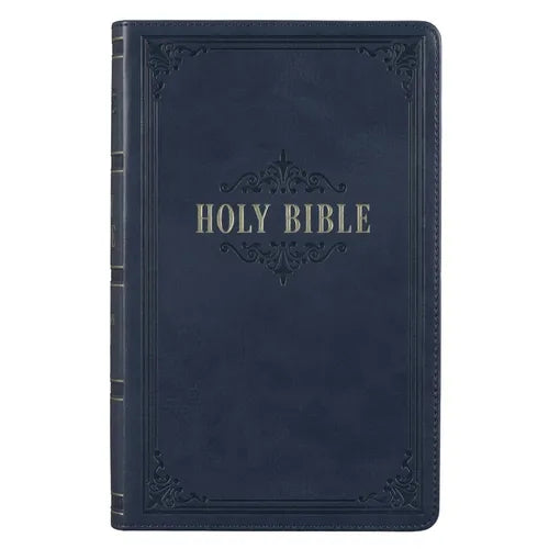 KJV Bible Giant Print Dark Blue - Leather