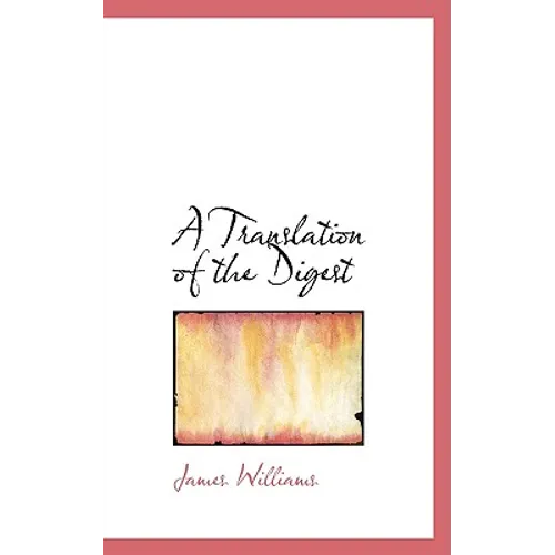 A Translation of the Digest - Paperback