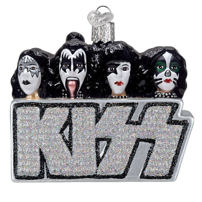 Kiss Band  Glass Ornament