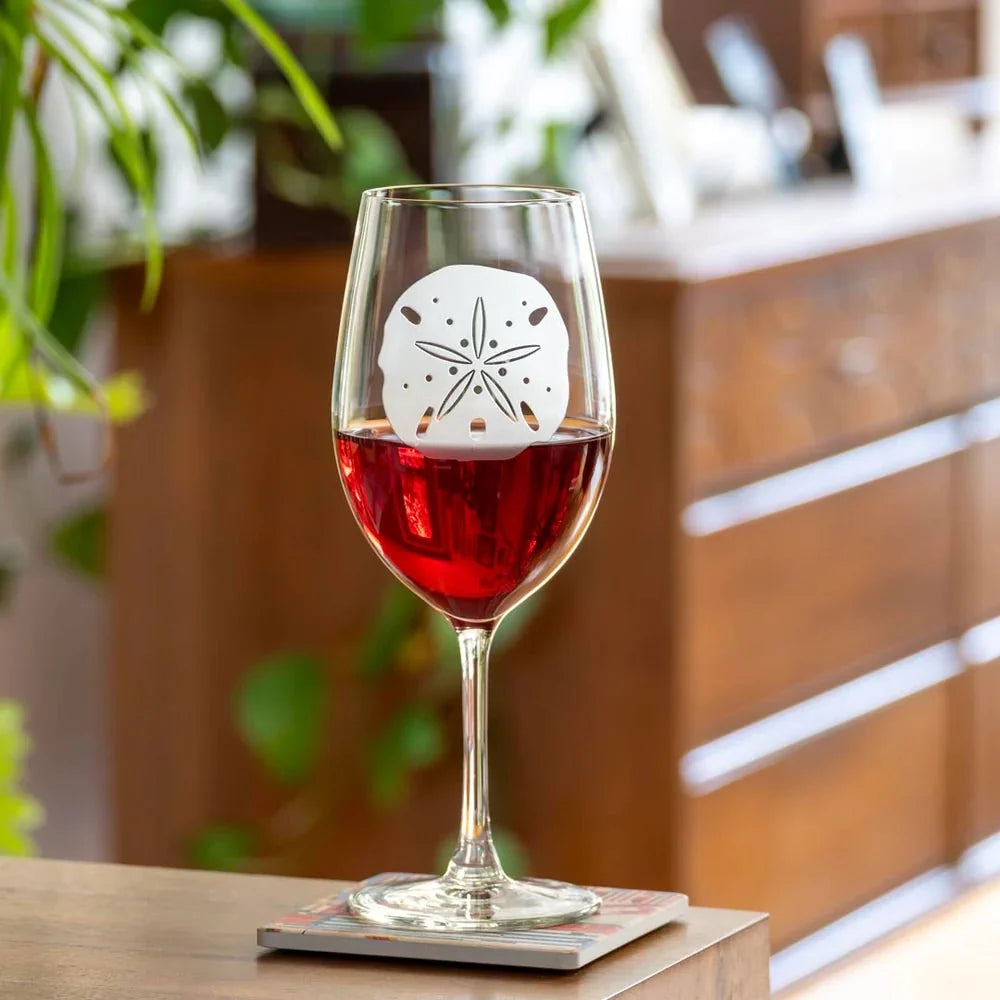 Sand Dollar Etched Glassware