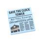 Save The Clock Tower Poster - BTTF - Custom Printed - Made Using a LEGO® Tile