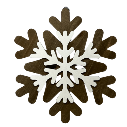 Wood Layered Snowflake Decor -