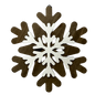 Wood Layered Snowflake Decor -