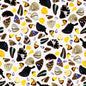 Butterfly Terrazzo Wallpaper, white and multicolor