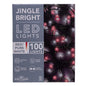 Jingle Bright 100 LED Light Set - Red/White - Green Wire