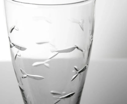 School of Fish Etched Glassware