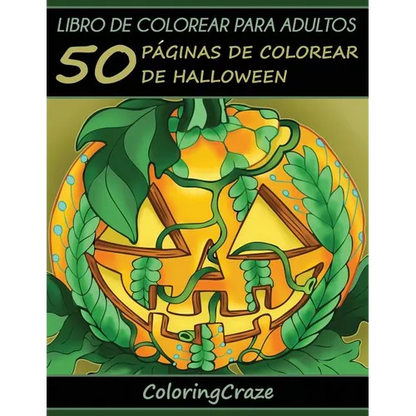 Libro de Colorear para Adultos: 50 Páginas de Colorear de Halloween - Paperback