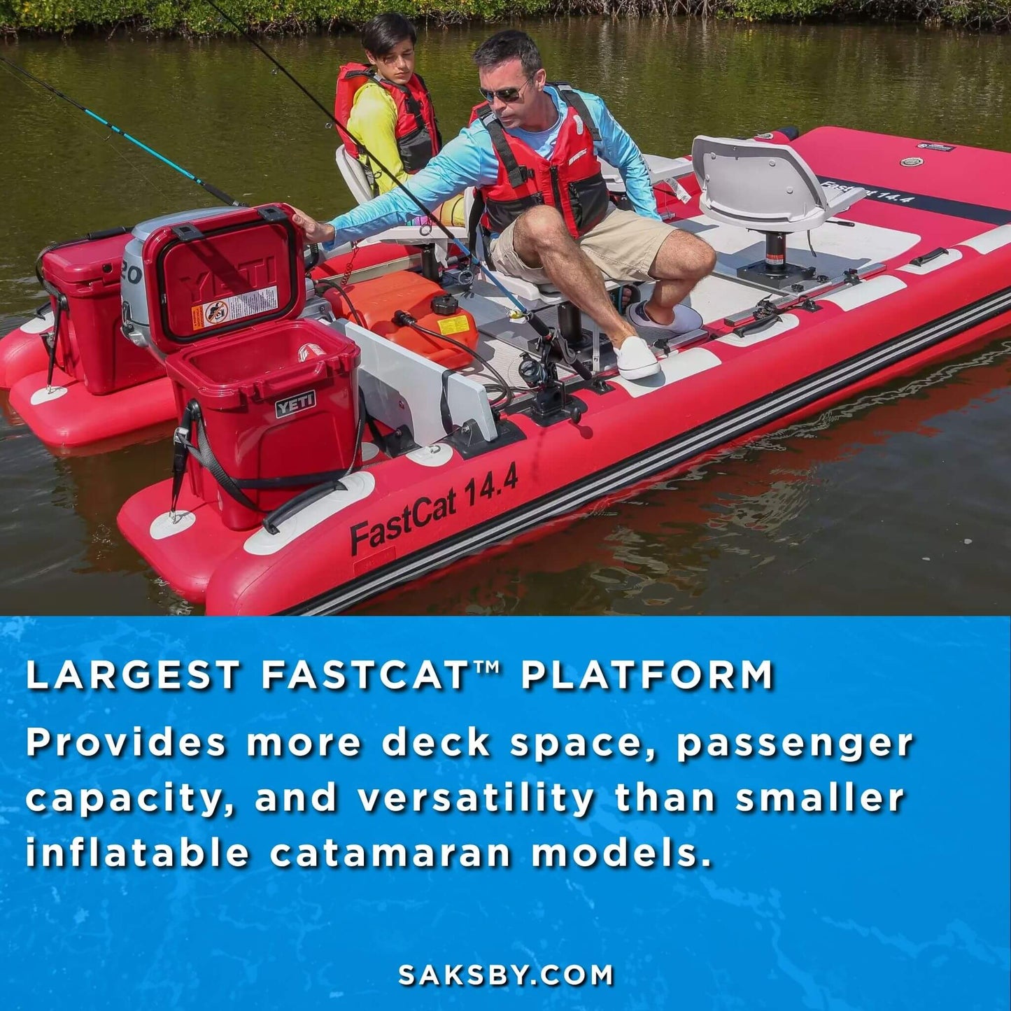 Sea Eagle Boats FastCat14™ Catamaran Inflatable Boat, 14FT [FASTCAT14K] (SAK43210)
