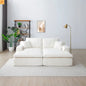 Chaise Lounge Modular Corduroy Beige No Assembly Required