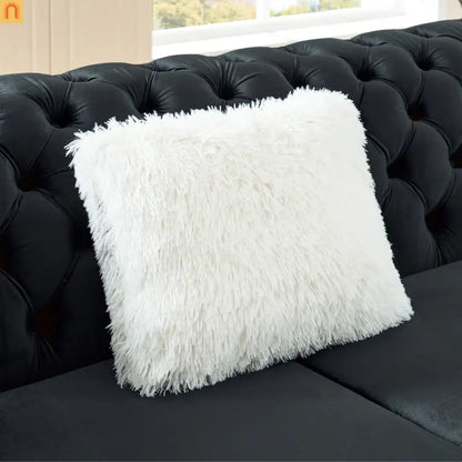 Sectional Sofa L-Shape Velvet Black Gold Steel Tufted 106in