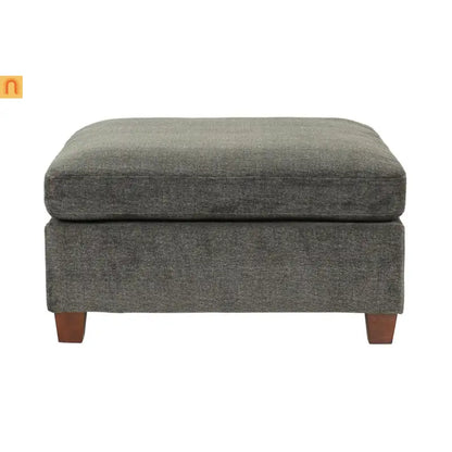 Sectional Sofa Modular Chenille Gray 7-Piece Ottoman