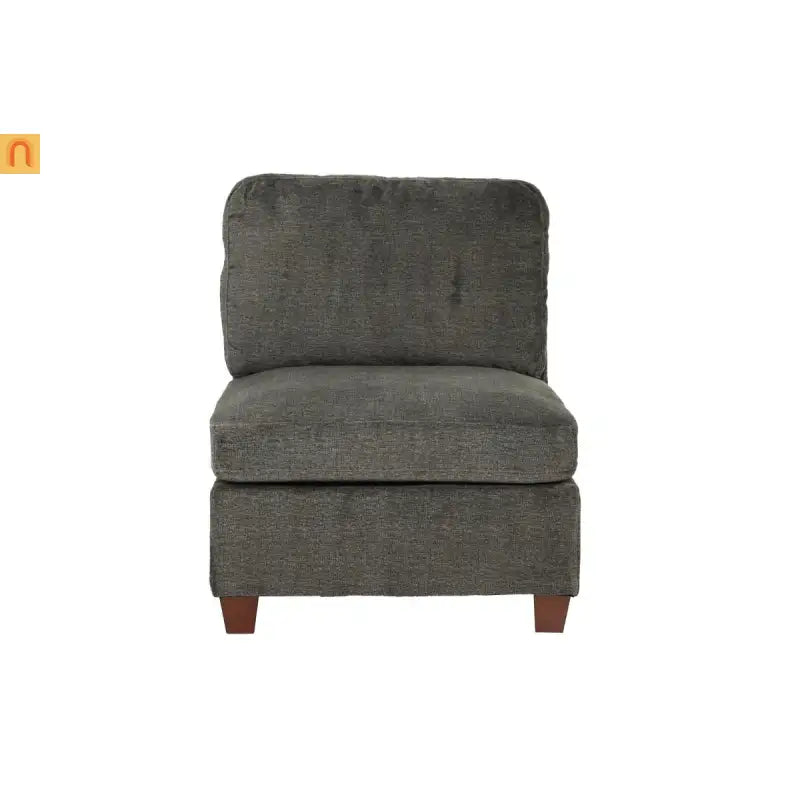 Sectional Sofa Modular Chenille Gray 7-Piece Ottoman