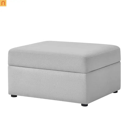Sectional Sofa Modular Performance Fabric Gray 6-Seat 93in
