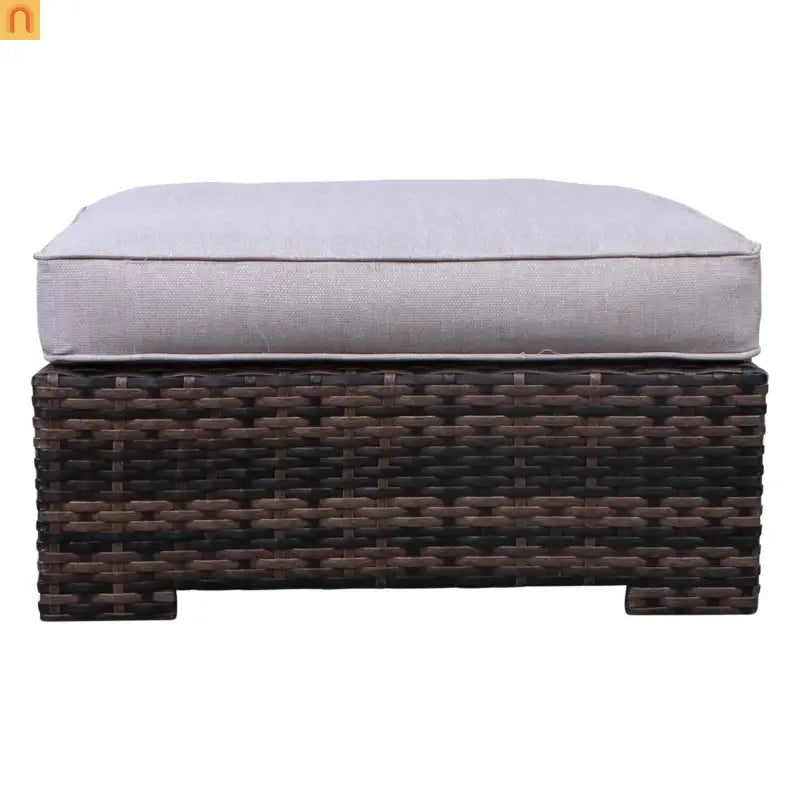 Outdoor Sectional Set Wicker Brown 122in Reversible Seats 6 No Assembly