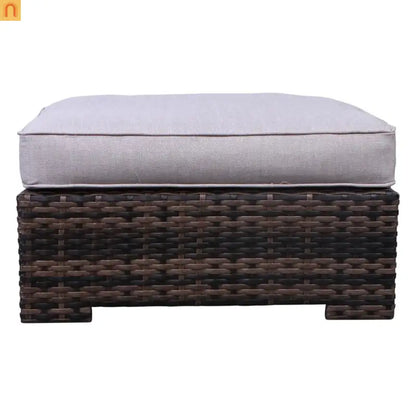 Outdoor Sectional Set Wicker Brown 122in Reversible Seats 6 No Assembly