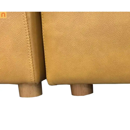 Sectional U-Shape Leather Match Ginger 7-Seat