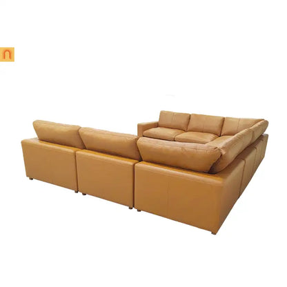 Sectional Sofa U-Shape Leather Match 152in 8-Seat
