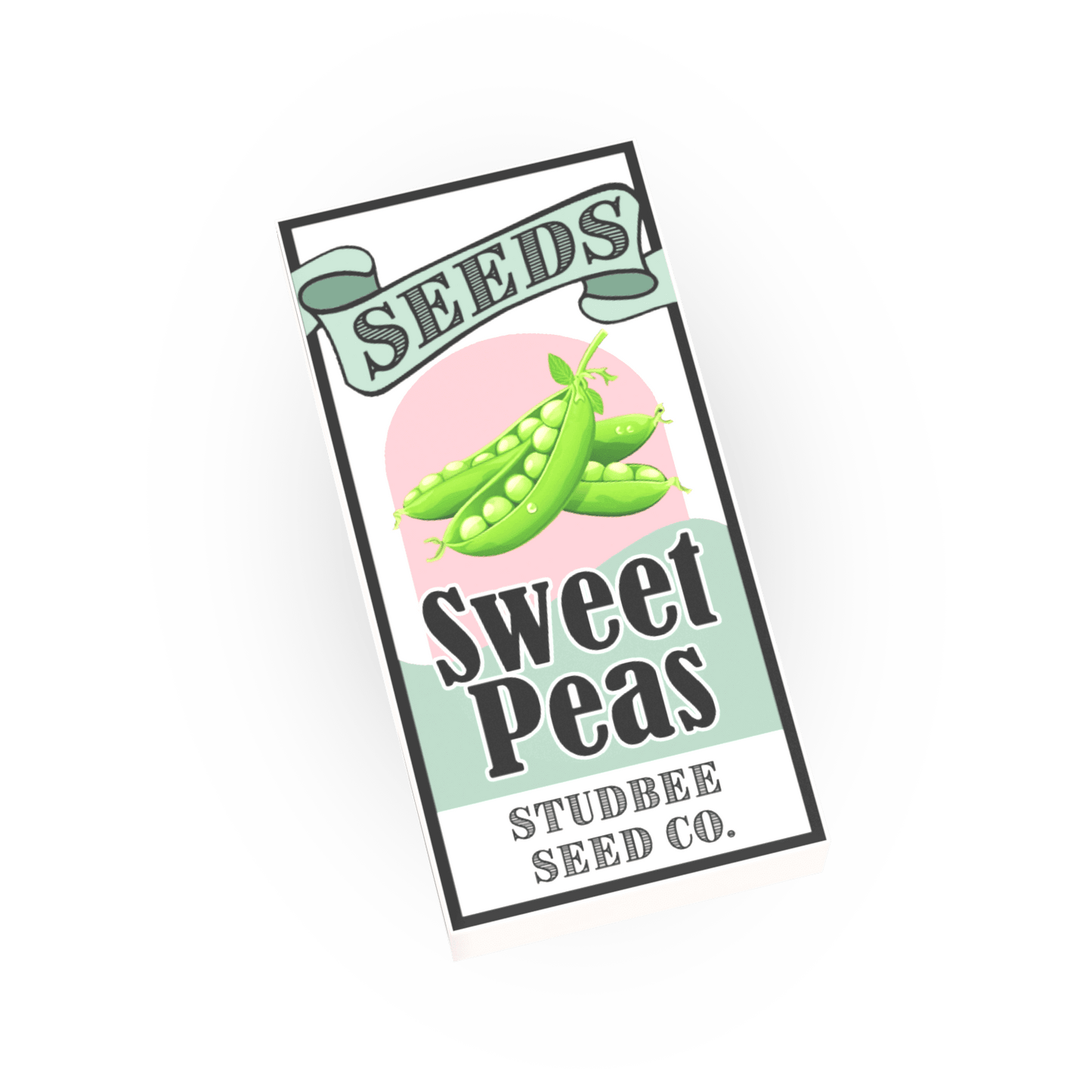 Seed Packet, Sweet Pea - Custom Printed Minifig Scale 1x2 Tile - Made Using LEGO® Parts