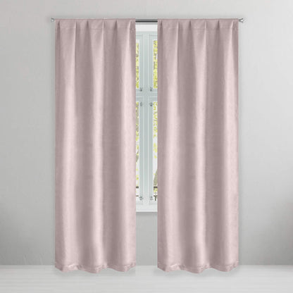 Set of 2: Brushed Textured Blackout Thermal Window Curtain Pair Panel