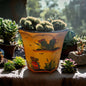 Set of 3 Vibrant Talavera Planters | Desert Landscape Pottery