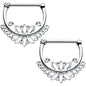14G 1/2 Blooming Lotus Flower Nipple Clicker Set