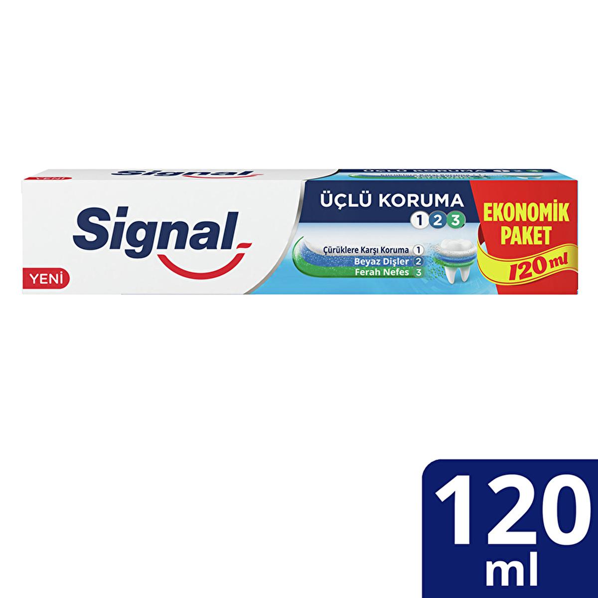 Signal Toothpaste Triple Protection with Fluoride & Calcium - 4.06 fl oz - Fresh Minty Flavor