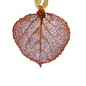 Copper Aspen Leaf with Sheer Ribbon Ornament