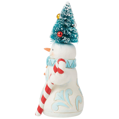 Snowman with Sisal Tree Hat Figurine